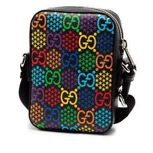 Gucci GG Bag Crossbody Black Shoulder Psychedelic Leather Multicolored